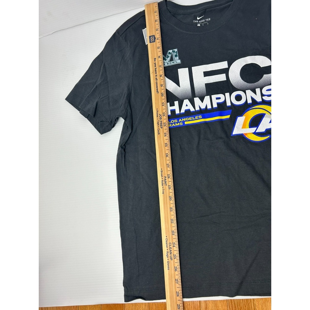 Nike Los Angeles Rams NFC Champions Trophy Collections T-Shirt Anthracite Size M - Picture 5 of 8